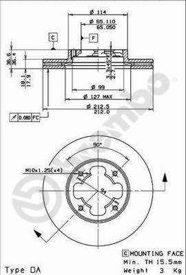 Brembo Remschijven 09.5867.10