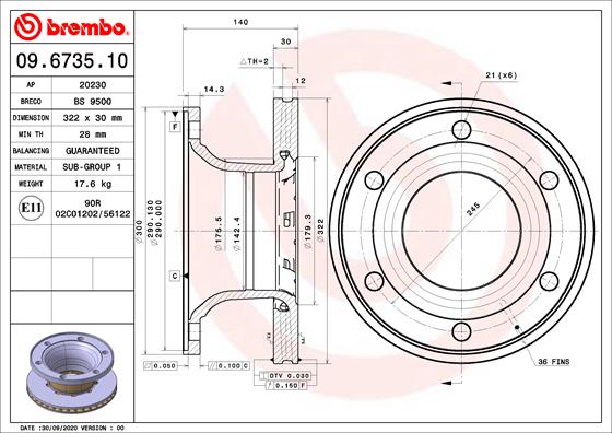 Brembo Remschijven 09.6735.10