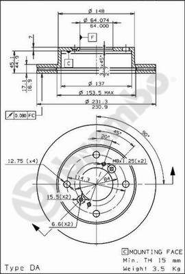 Brembo Remschijven 09.6741.10