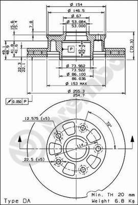 Brembo Remschijf 09.6851.20