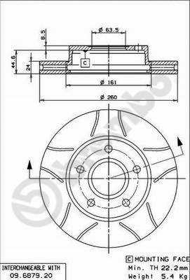 Brembo Remschijven 09.6879.76