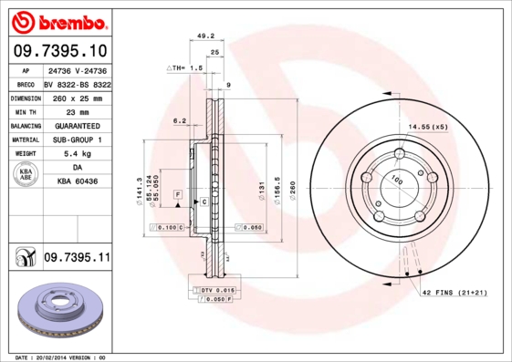 Brembo Remschijven 09.7395.11