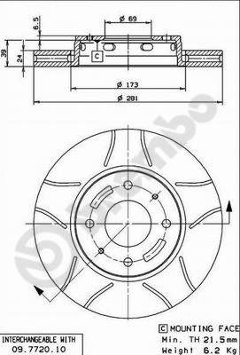 Brembo Remschijven 09.7720.75