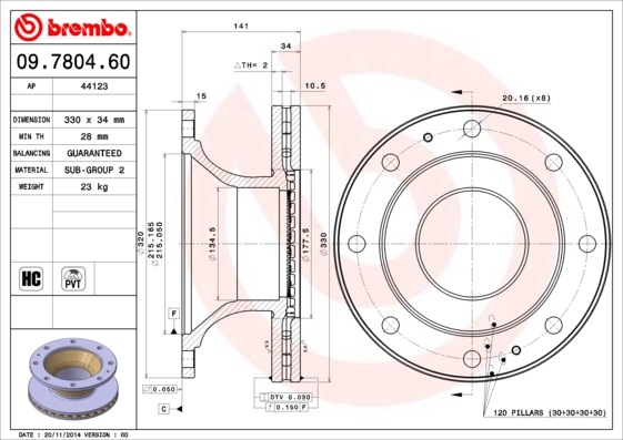 Brembo Remschijven 09.7804.60