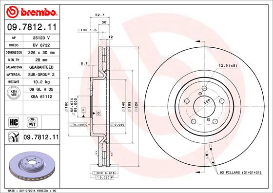 Brembo Remschijven 09.7812.11