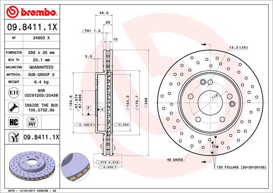 Brembo Remschijven 09.8411.1X