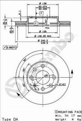 Brembo Remschijven 09.8635.75