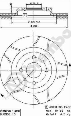 Brembo Remschijven 09.8903.75