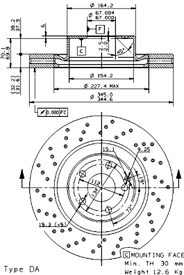 Remschijven Brembo 09.9382.11