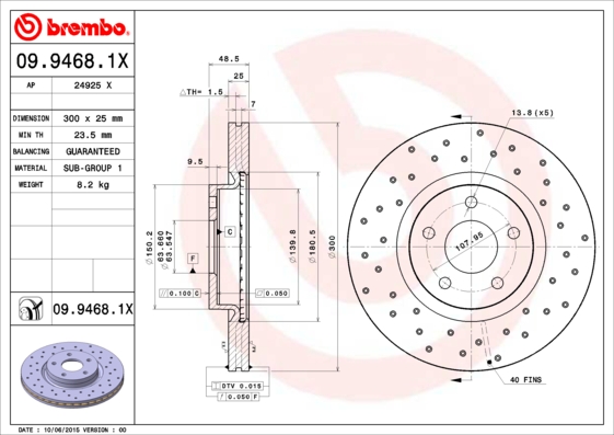 Brembo Remschijven 09.9468.1X