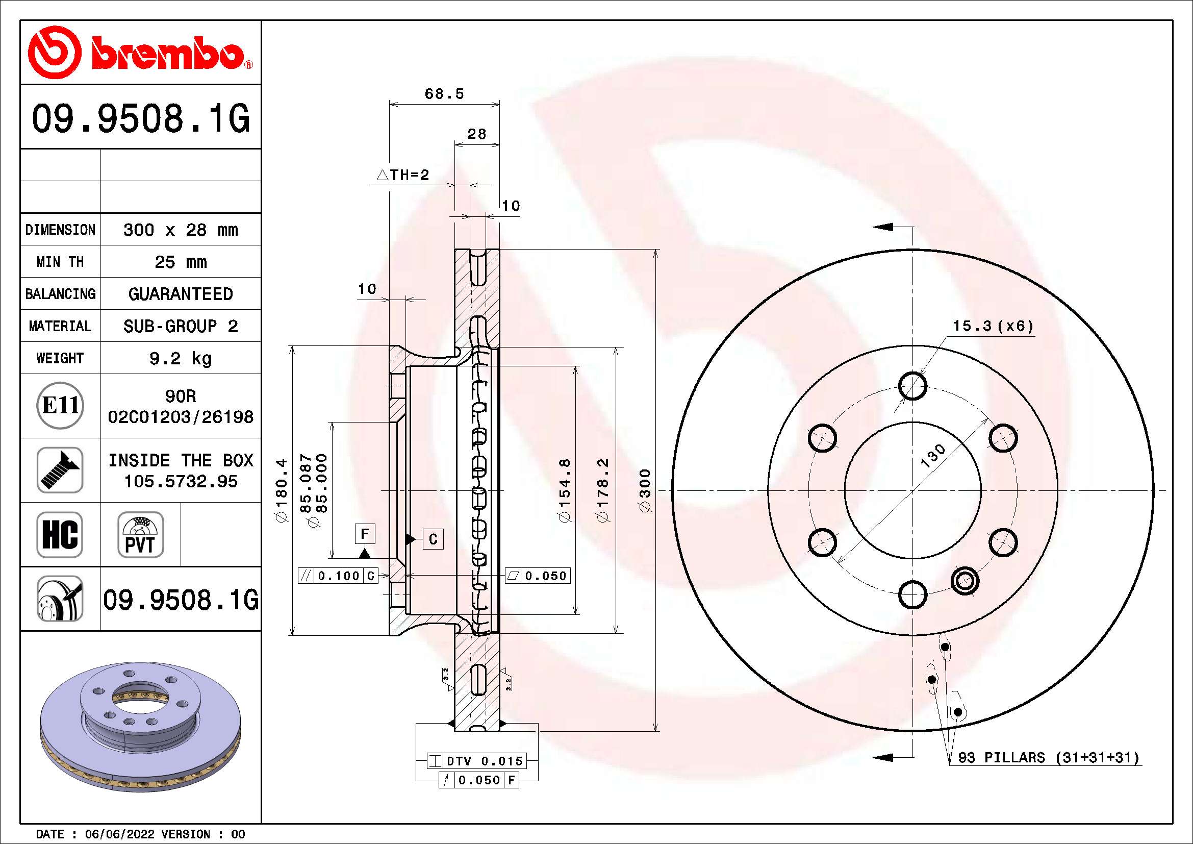 Remschijven Brembo KT 10 025