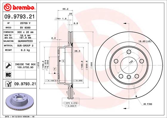 Brembo Remschijven 09.9793.21