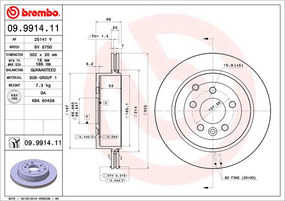 Brembo Remschijven 09.9914.11