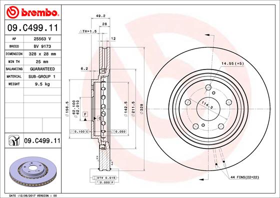 Brembo Remschijven 09.C499.11