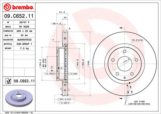 Brembo Remschijven 09.C652.11