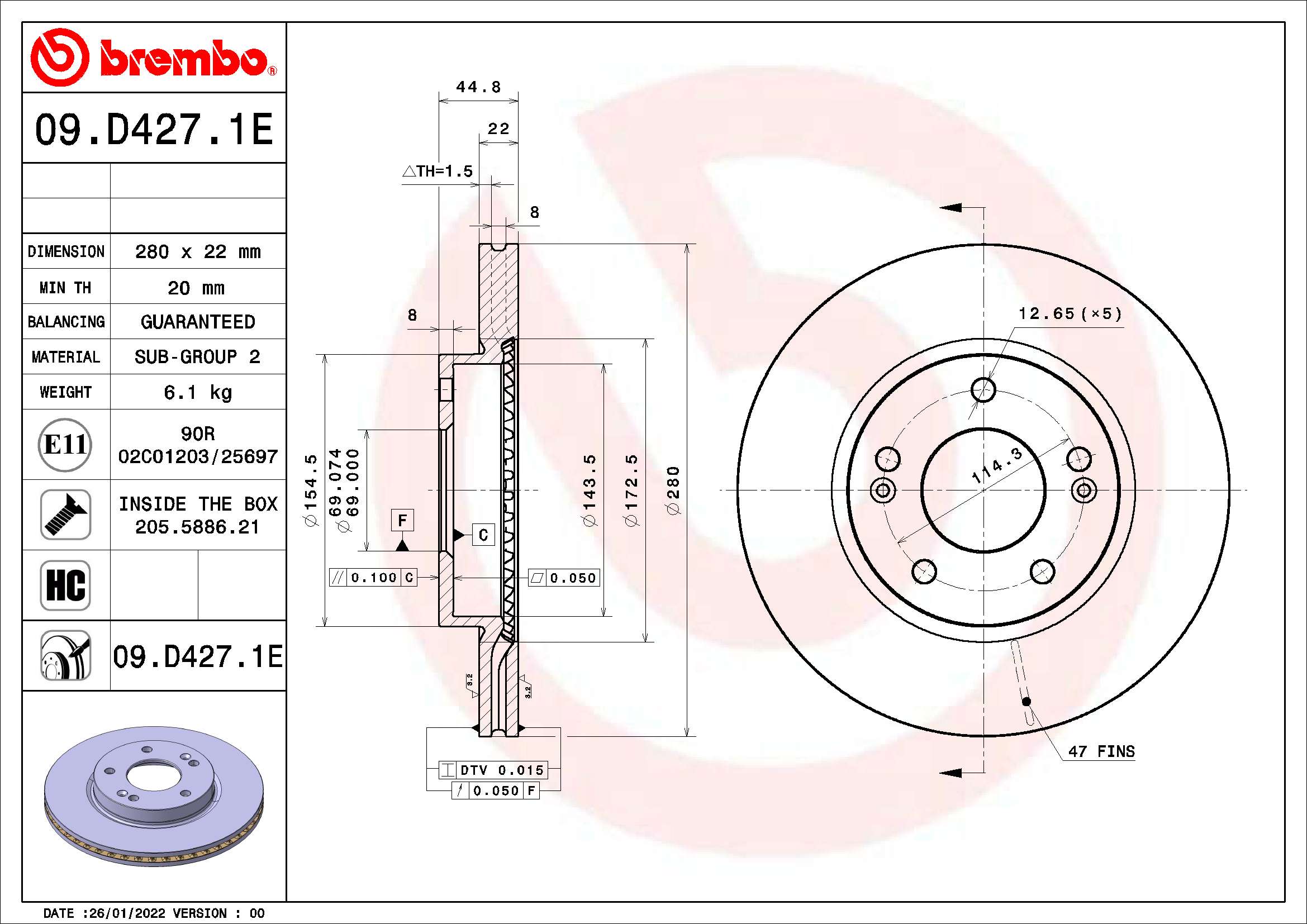 Brembo Remschijven KT 08 013