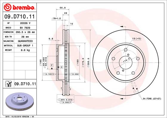 Brembo Remschijf 09.D710.11
