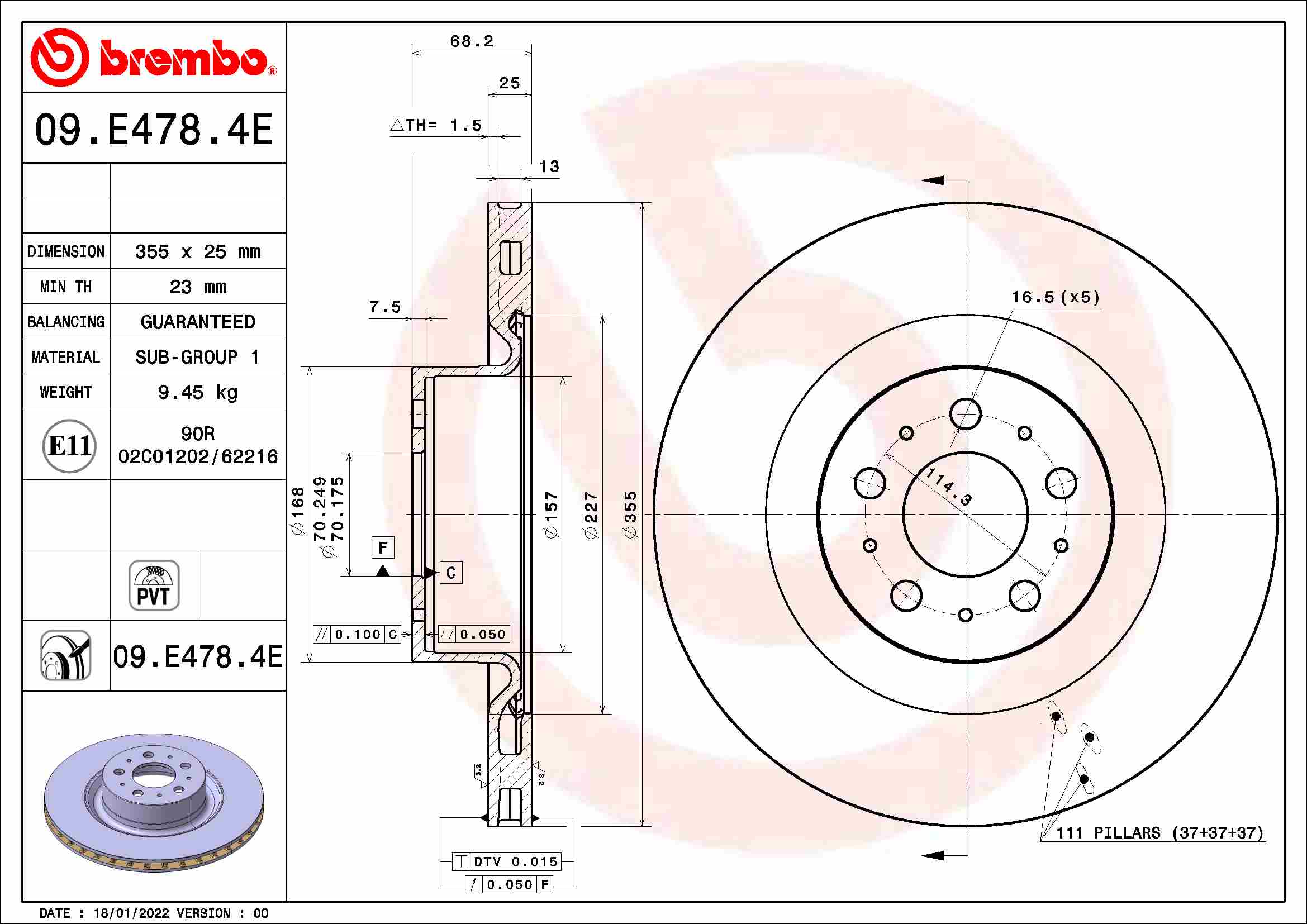 Brembo Remschijven KT 08 003