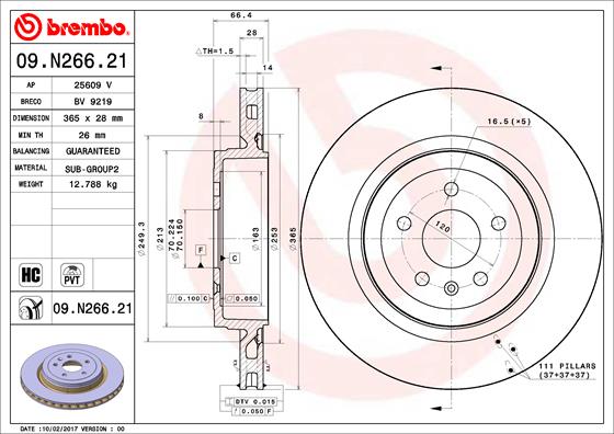 Brembo Remschijven 09.N266.21