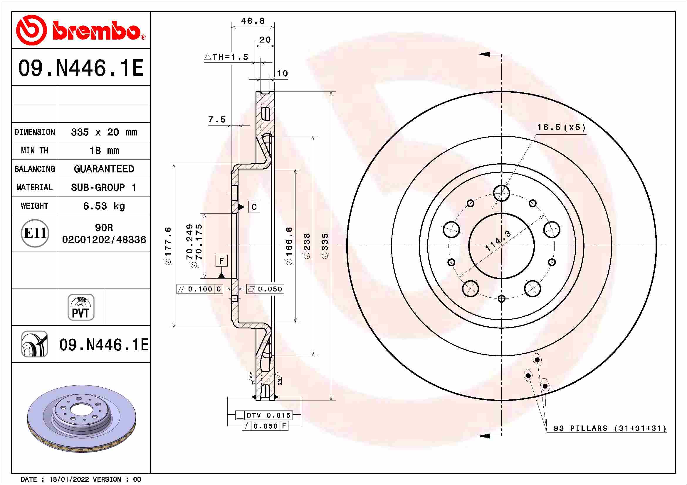 Brembo Remschijven KT 08 004