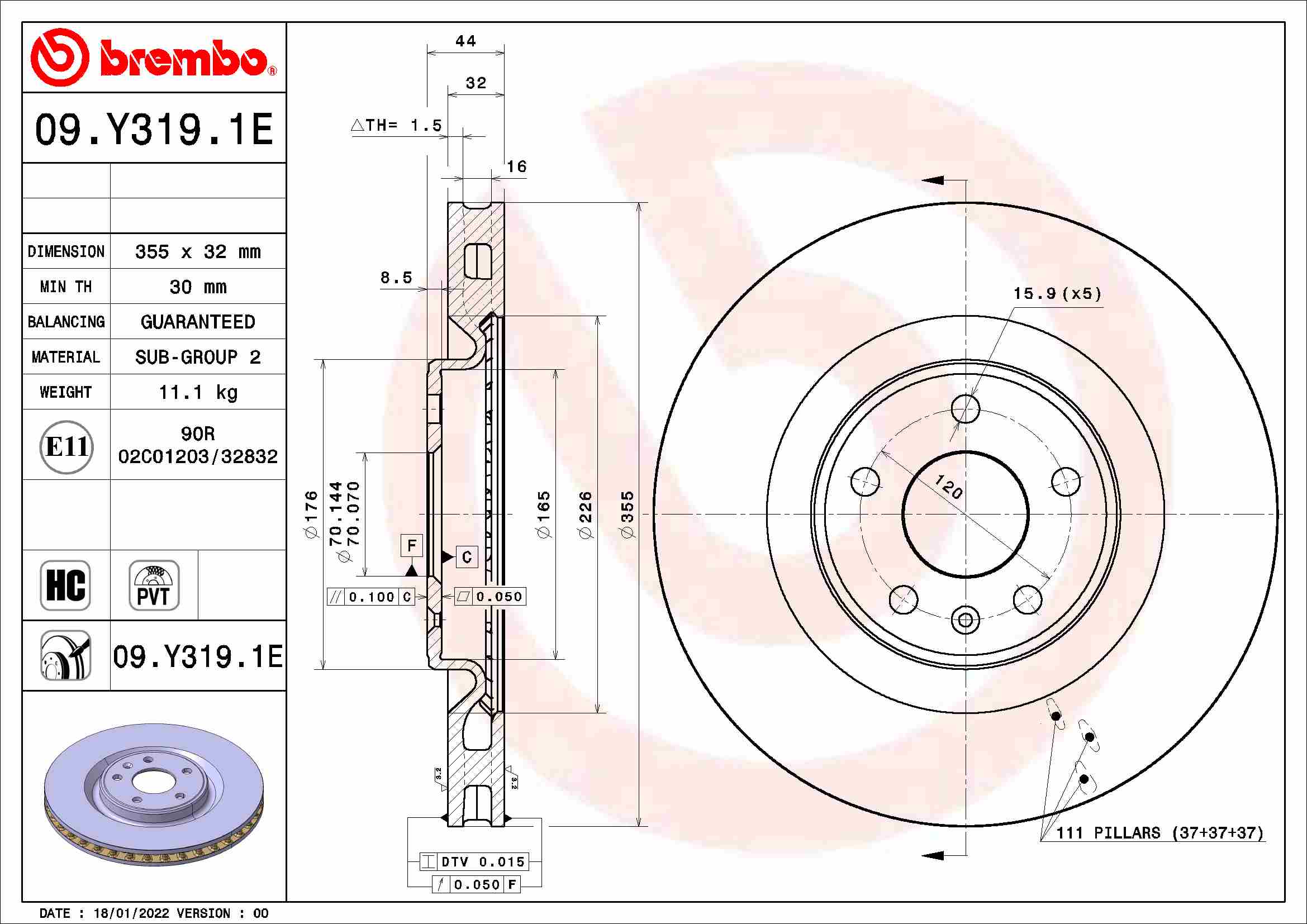 Brembo Remschijven KT 08 007