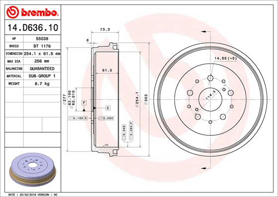 Remtrommel Brembo 14.D636.10