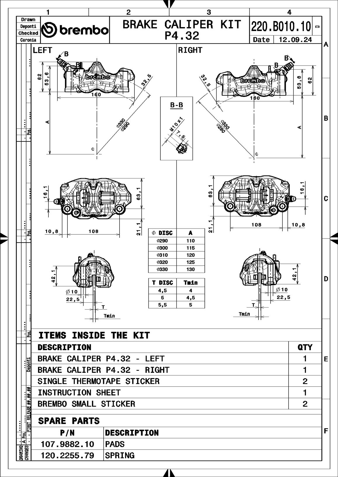 Brembo Remklauw 220B01010