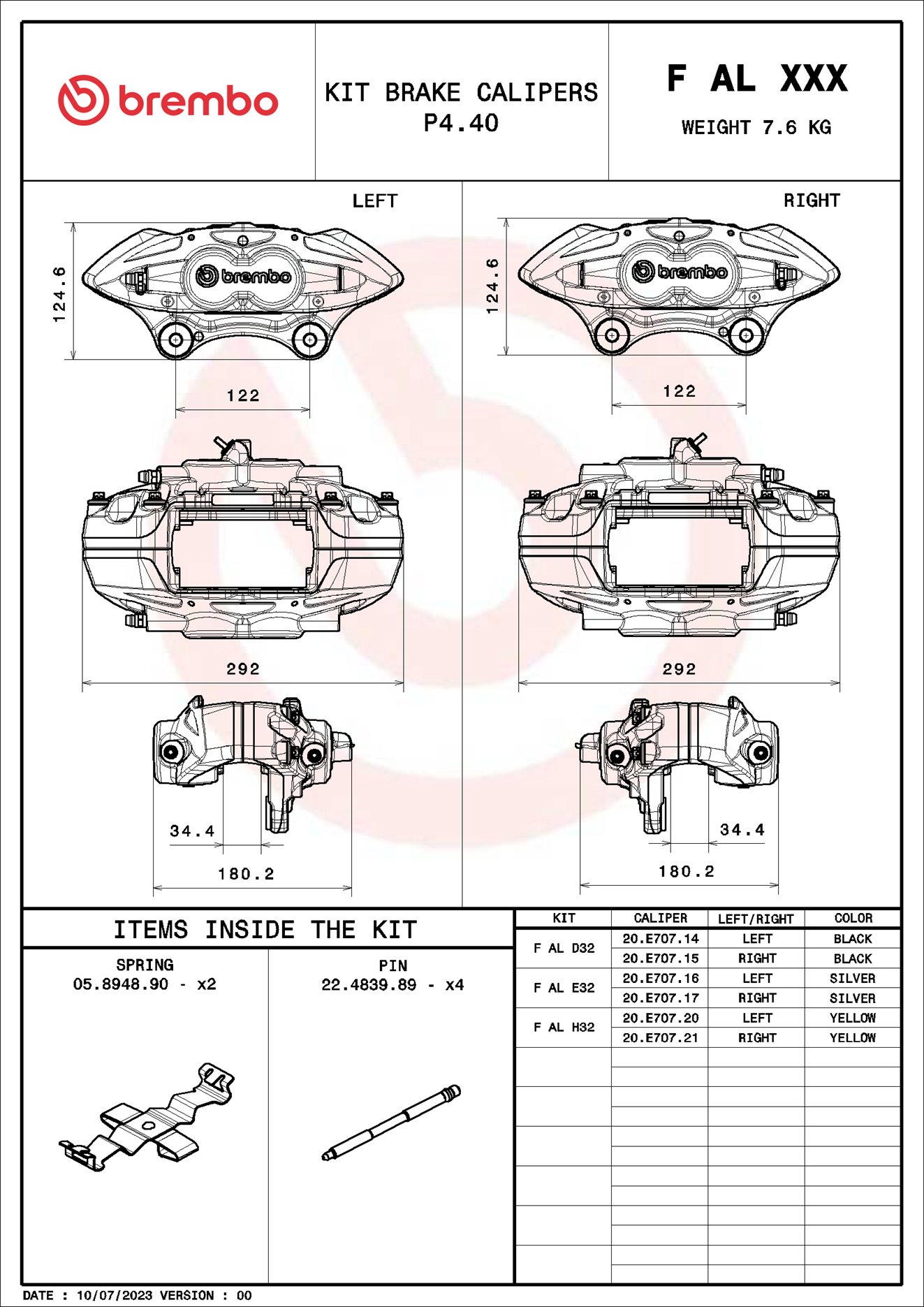 Brembo Remzadel/remklauw F AL D32