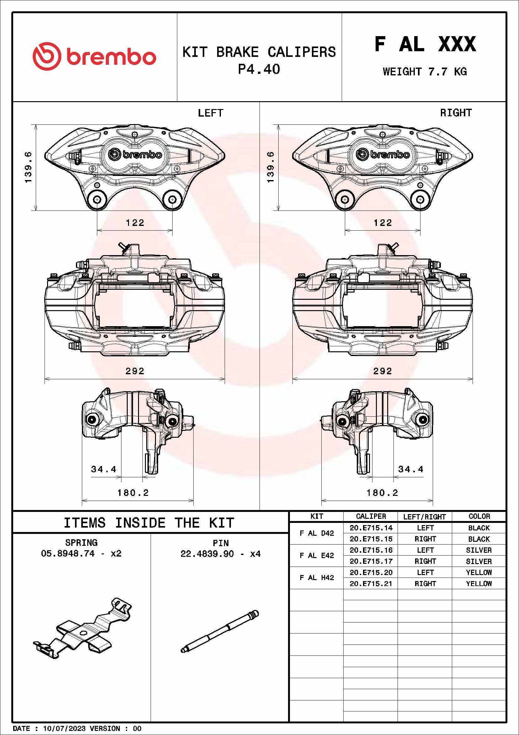 Remzadel/remklauw Brembo F AL D42