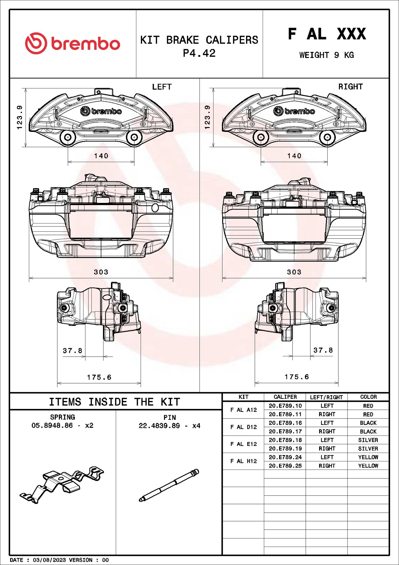 Brembo Remzadel/remklauw F AL E12