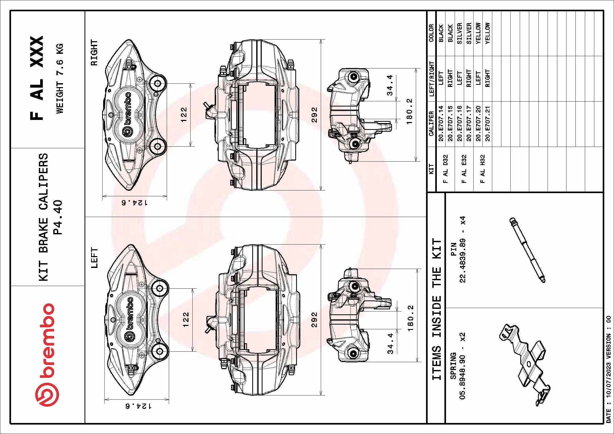 Remzadel/remklauw Brembo F AL E32
