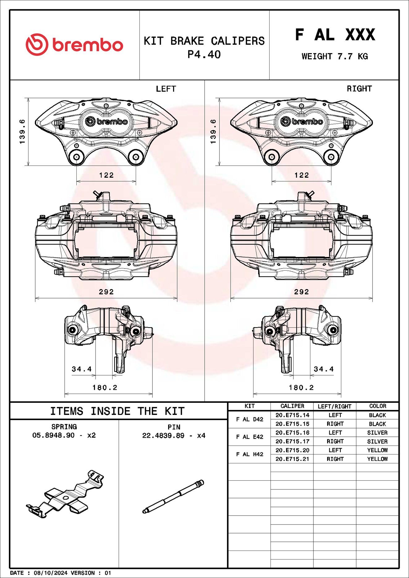 Brembo Remzadel/remklauw F AL E42