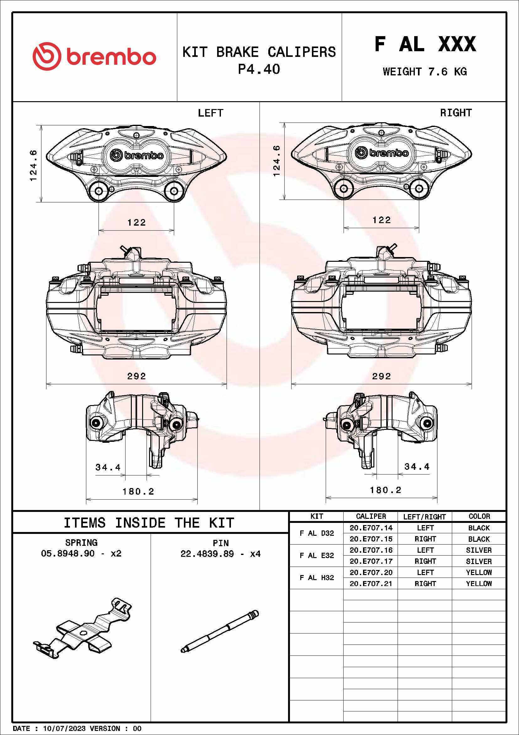 Remzadel/remklauw Brembo F AL H32