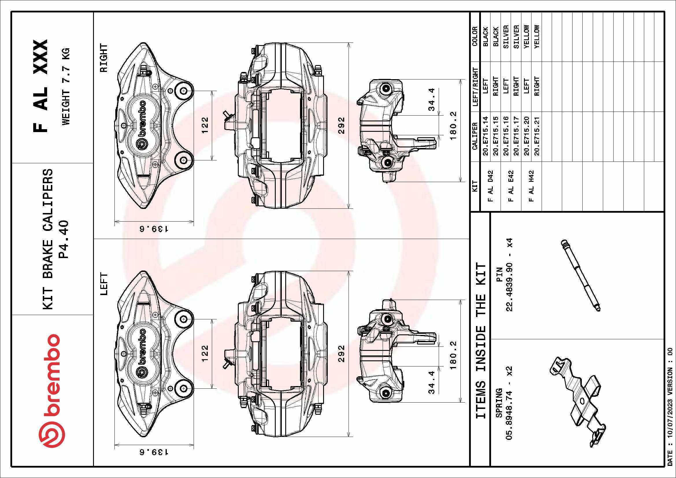 Remzadel/remklauw Brembo F AL H42