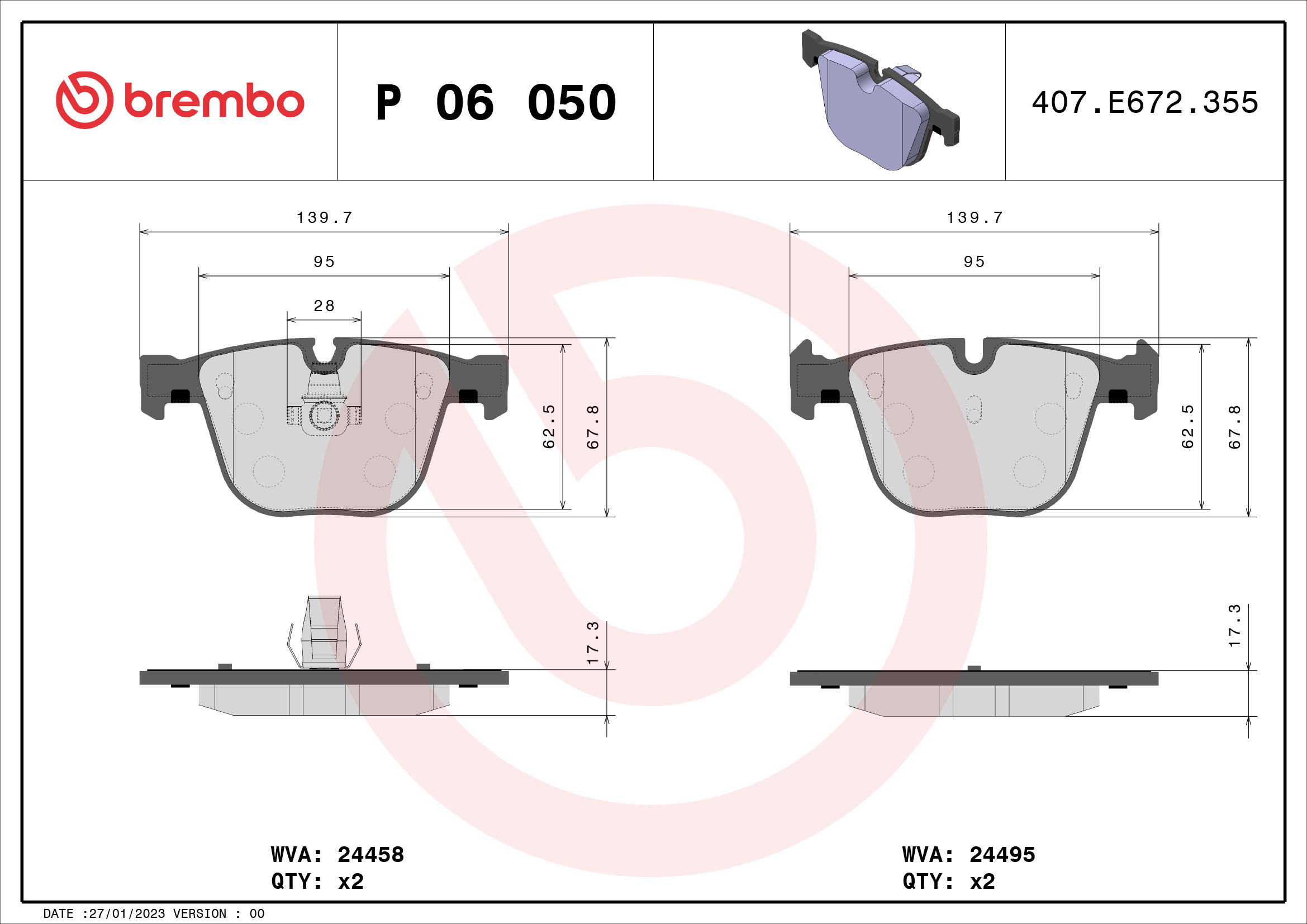 Brembo Remblokset P 06 050