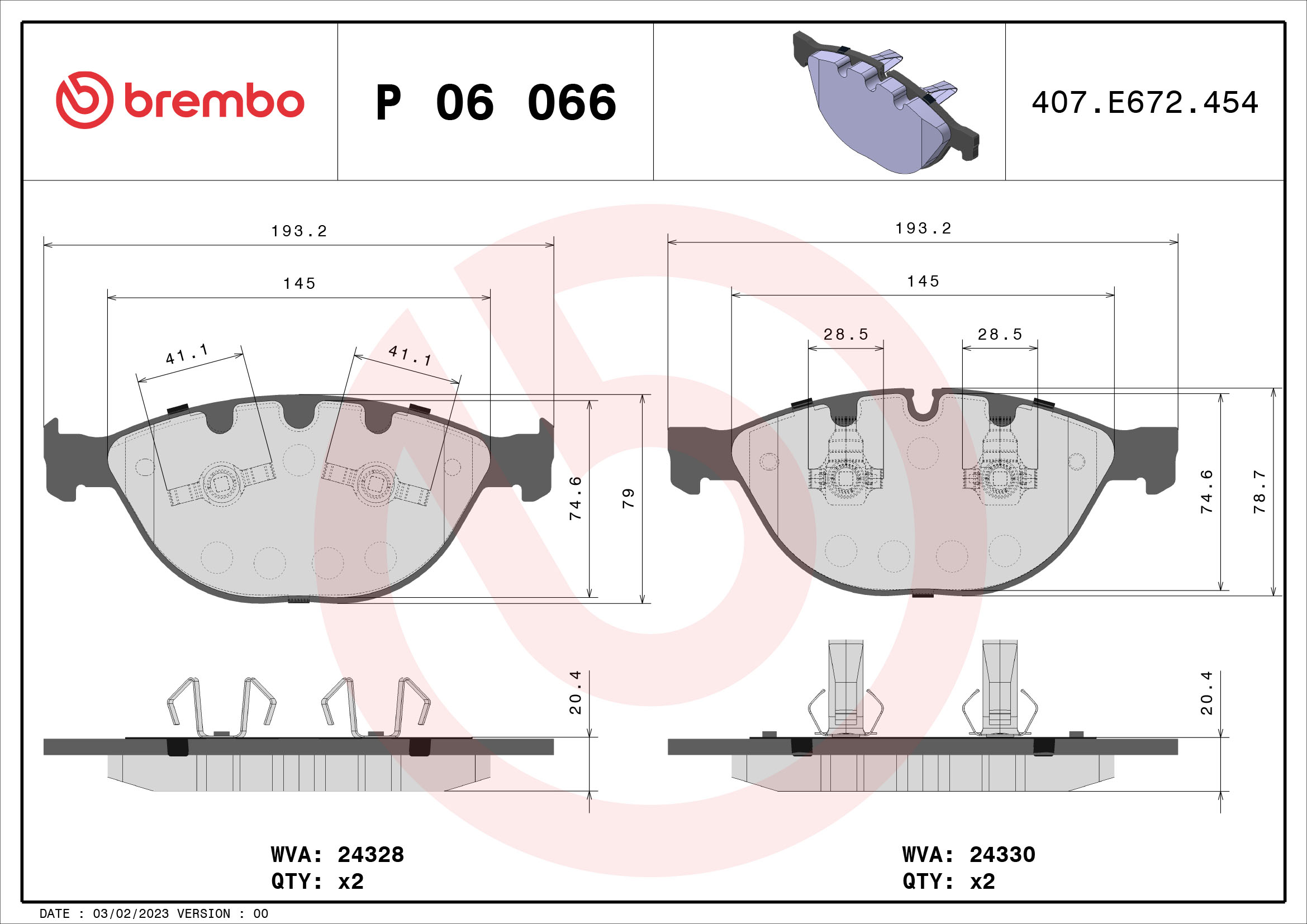 Brembo Remblokset P 06 066