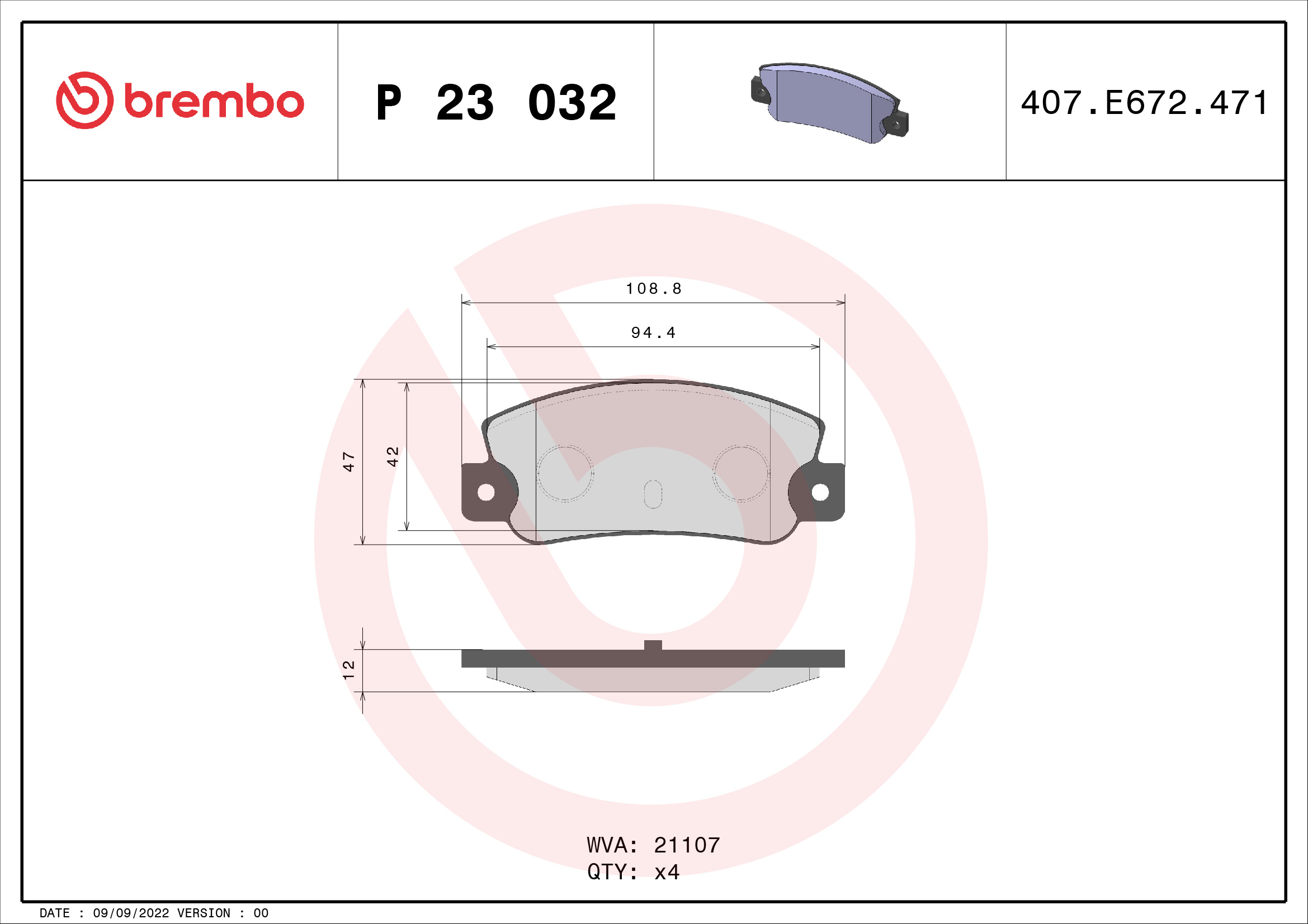 Brembo Remblokset P 23 032