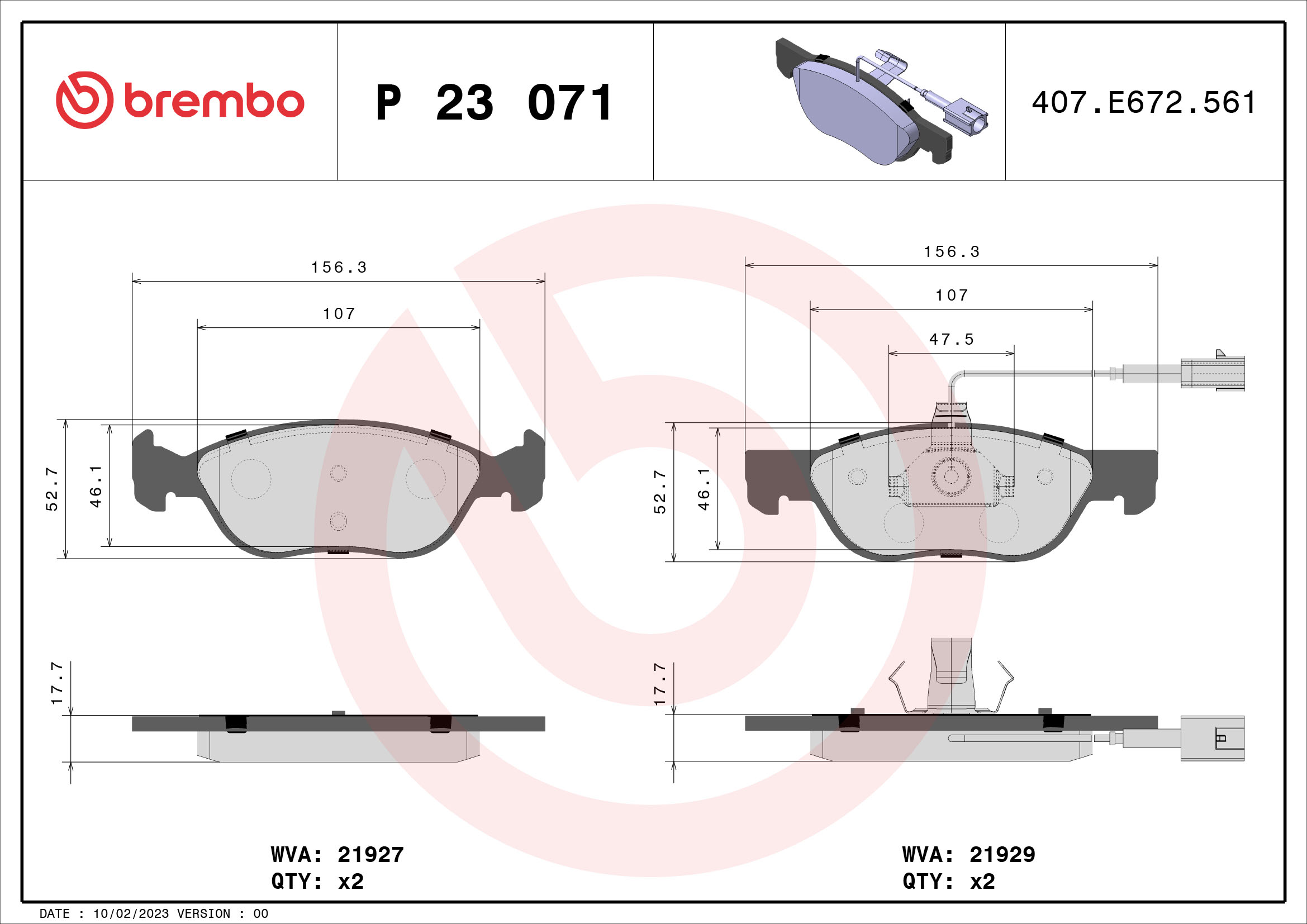 Brembo Remblokset P 23 071