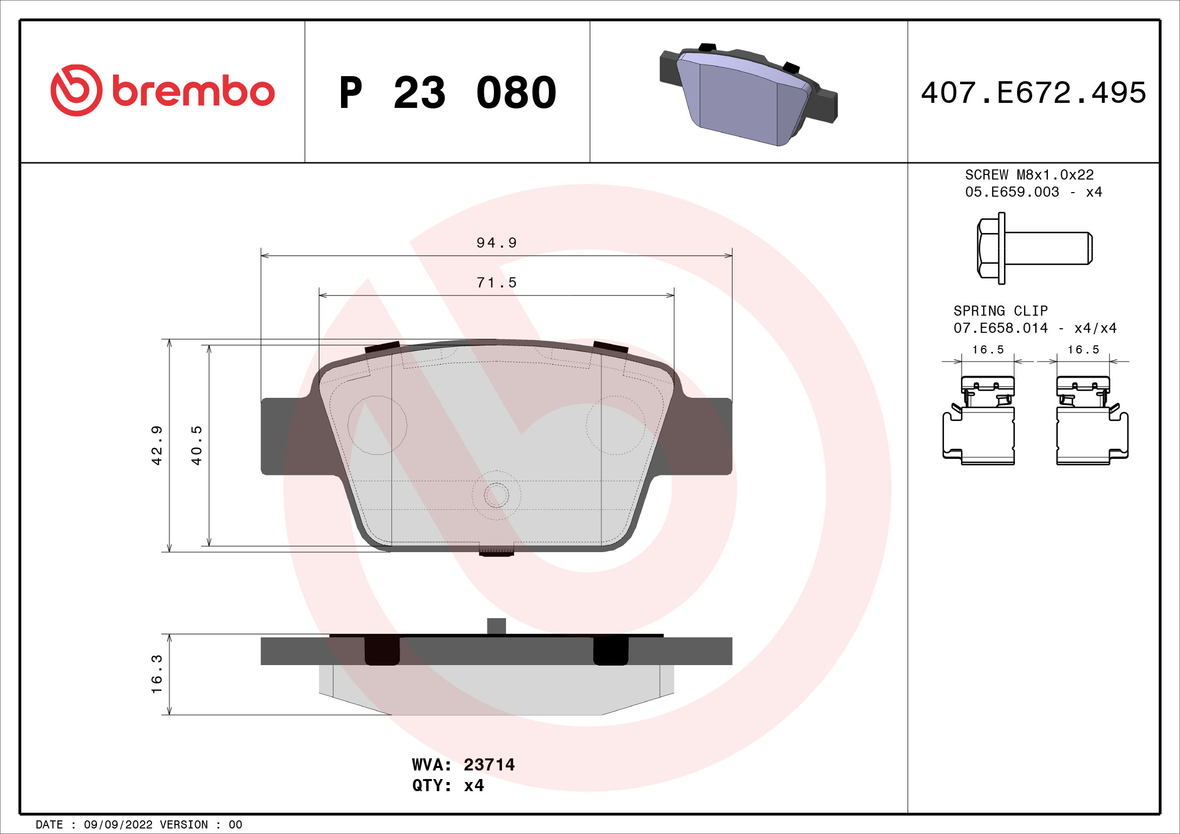 Brembo Remblokset P 23 080