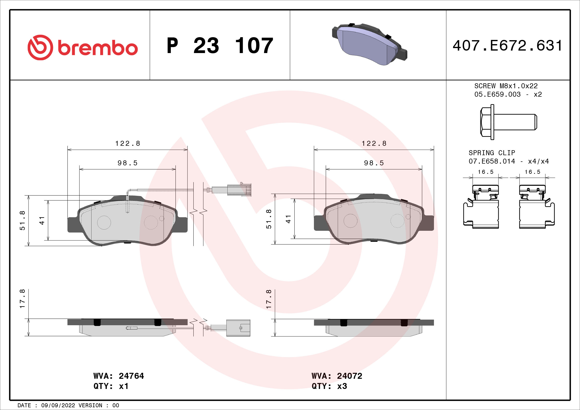 Brembo Remblokset P 23 107