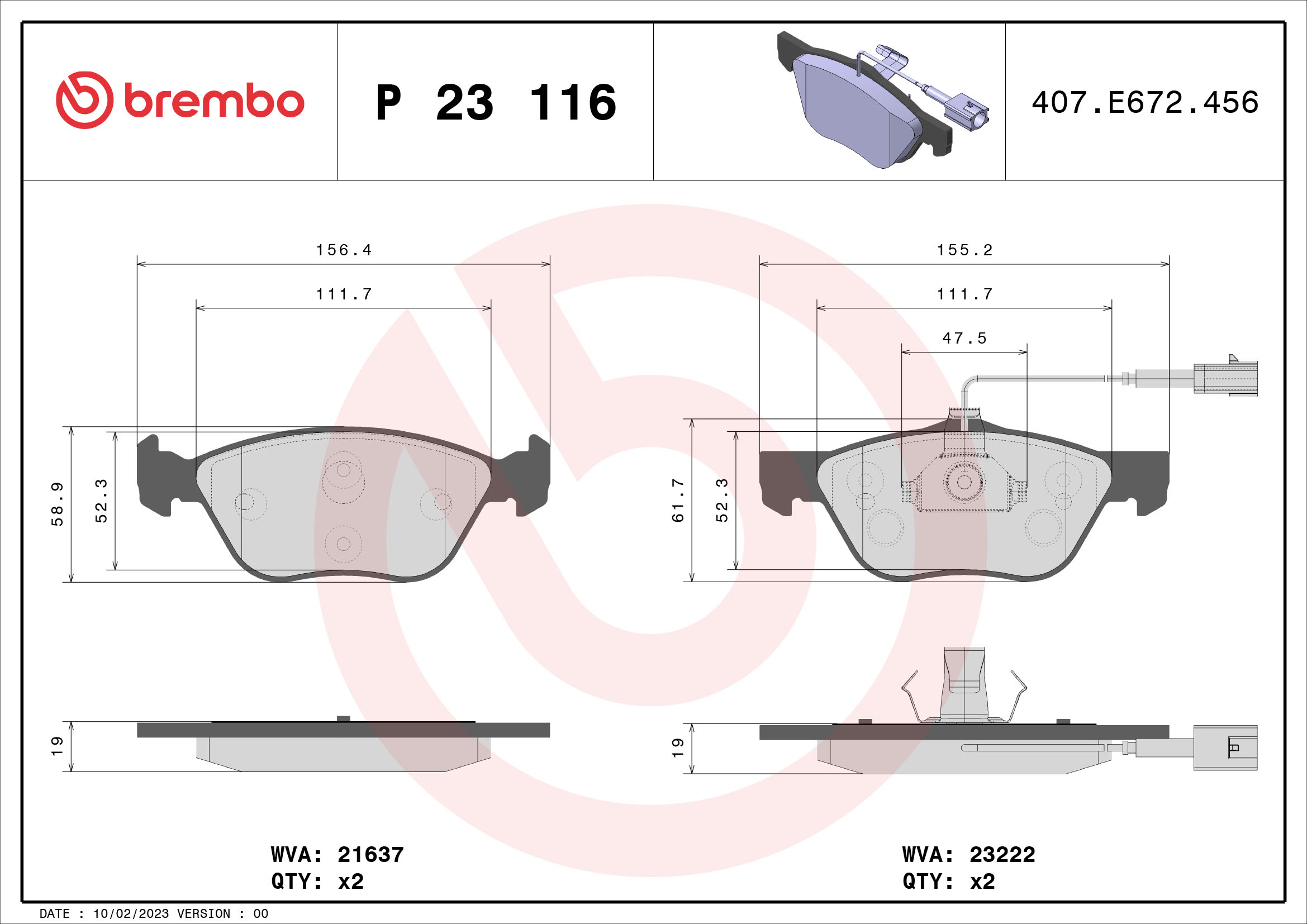 Brembo Remblokset P 23 116