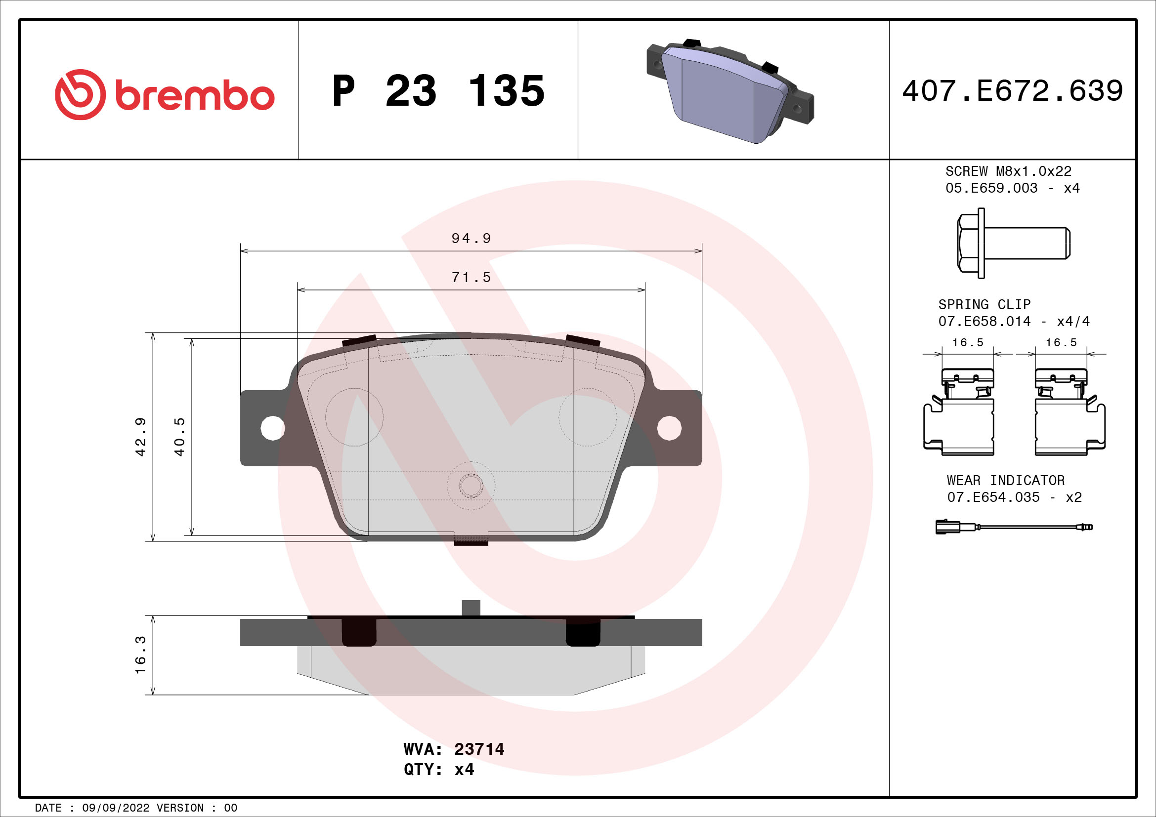 Brembo Remblokset P 23 135