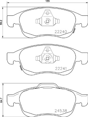 Remblokset Brembo P 23 165X