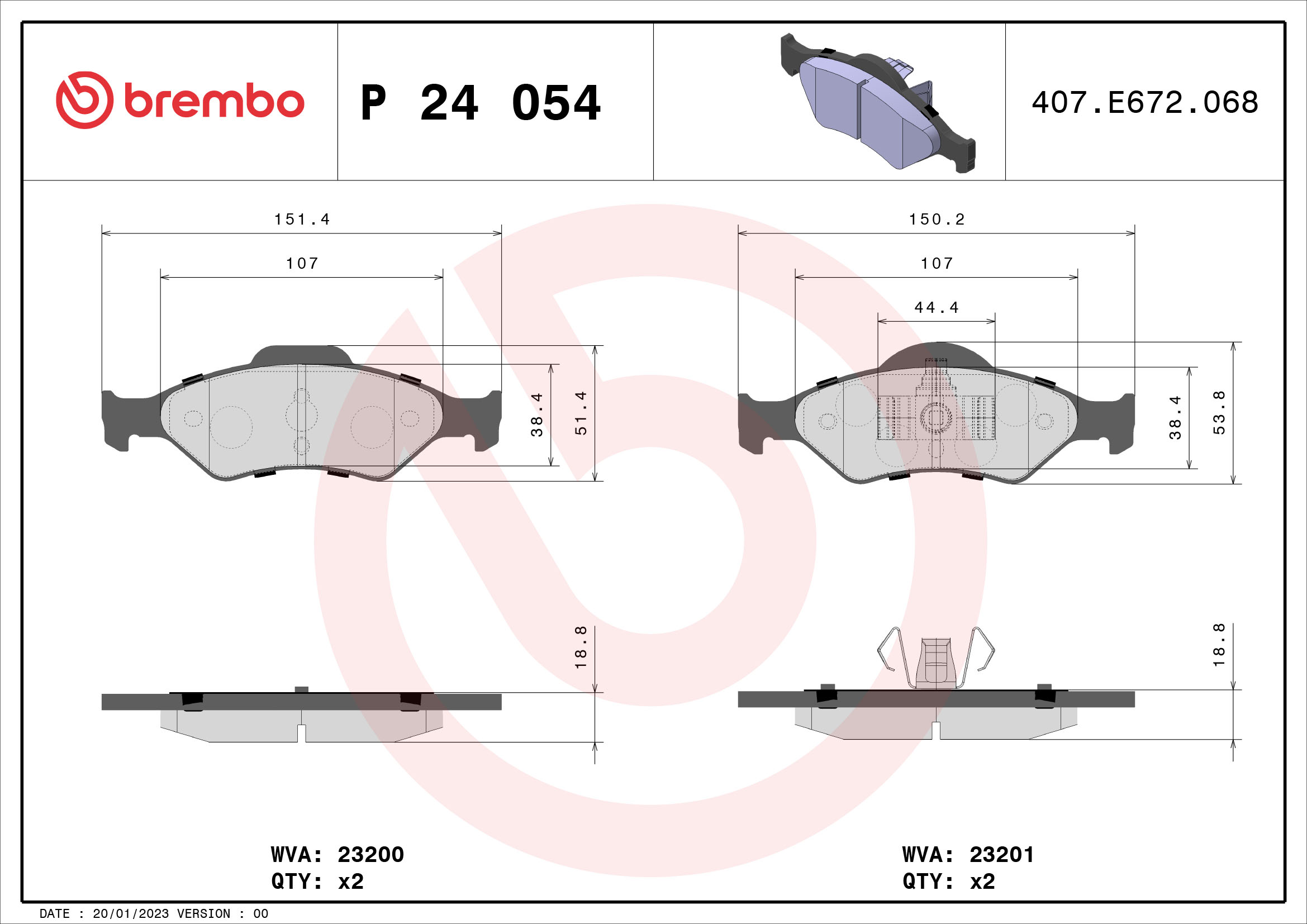 Brembo Remblokset P 24 054