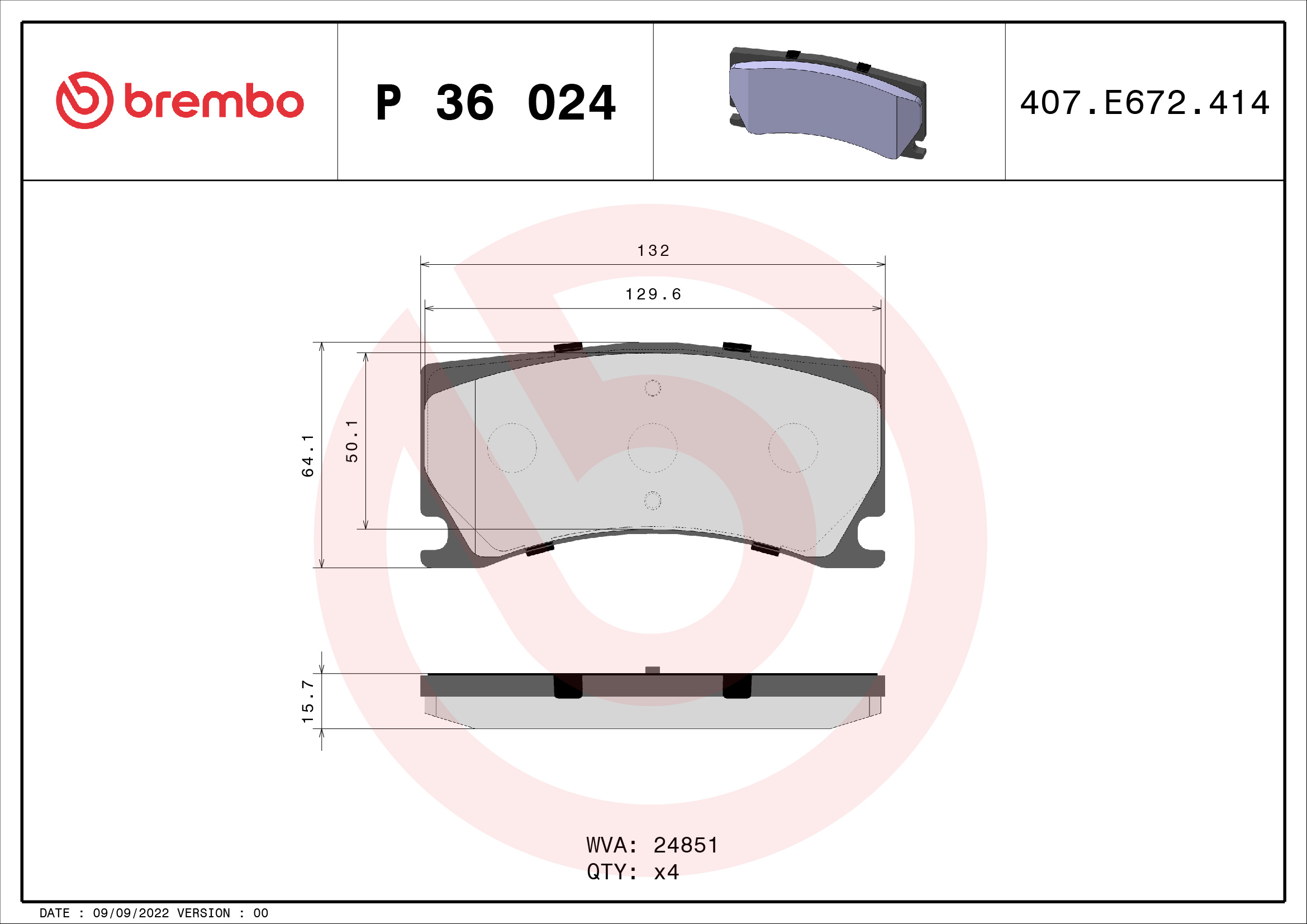 Remblokset Brembo P 36 024