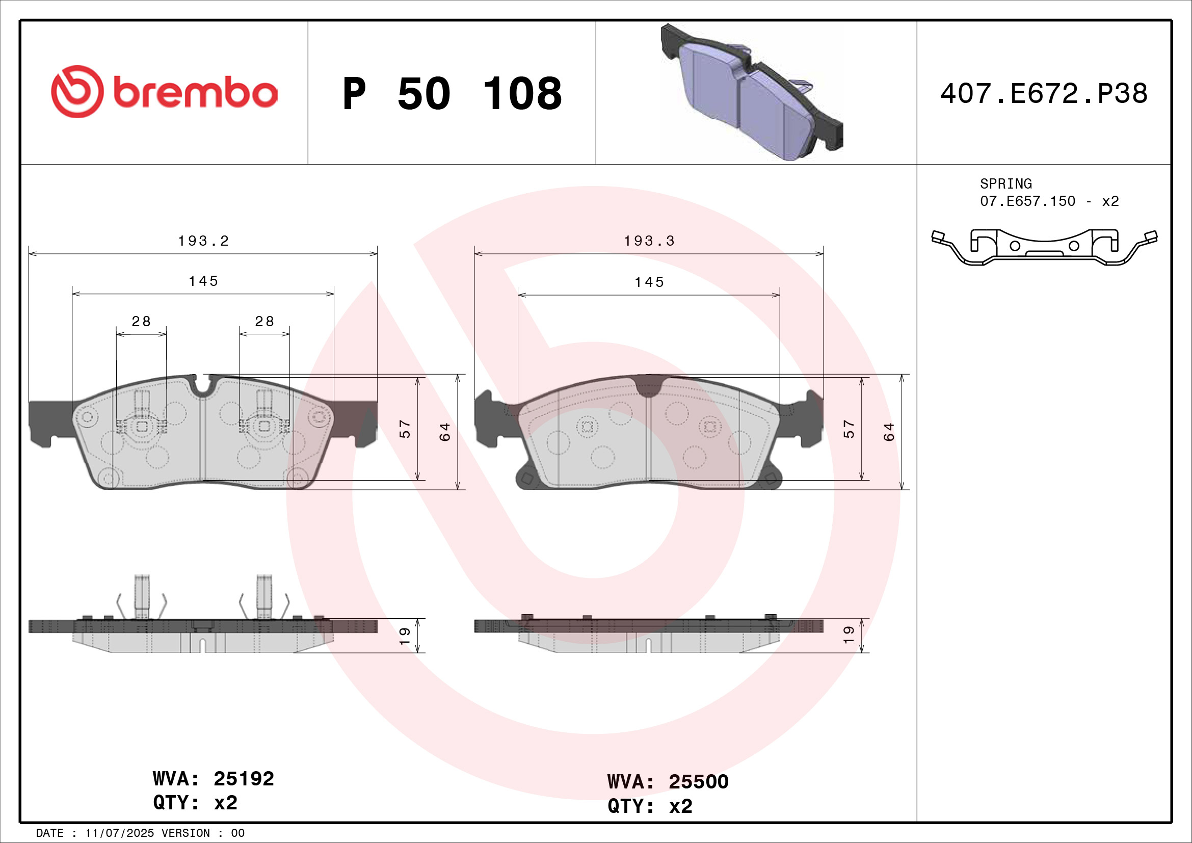 Brembo Remblokset P 50 108