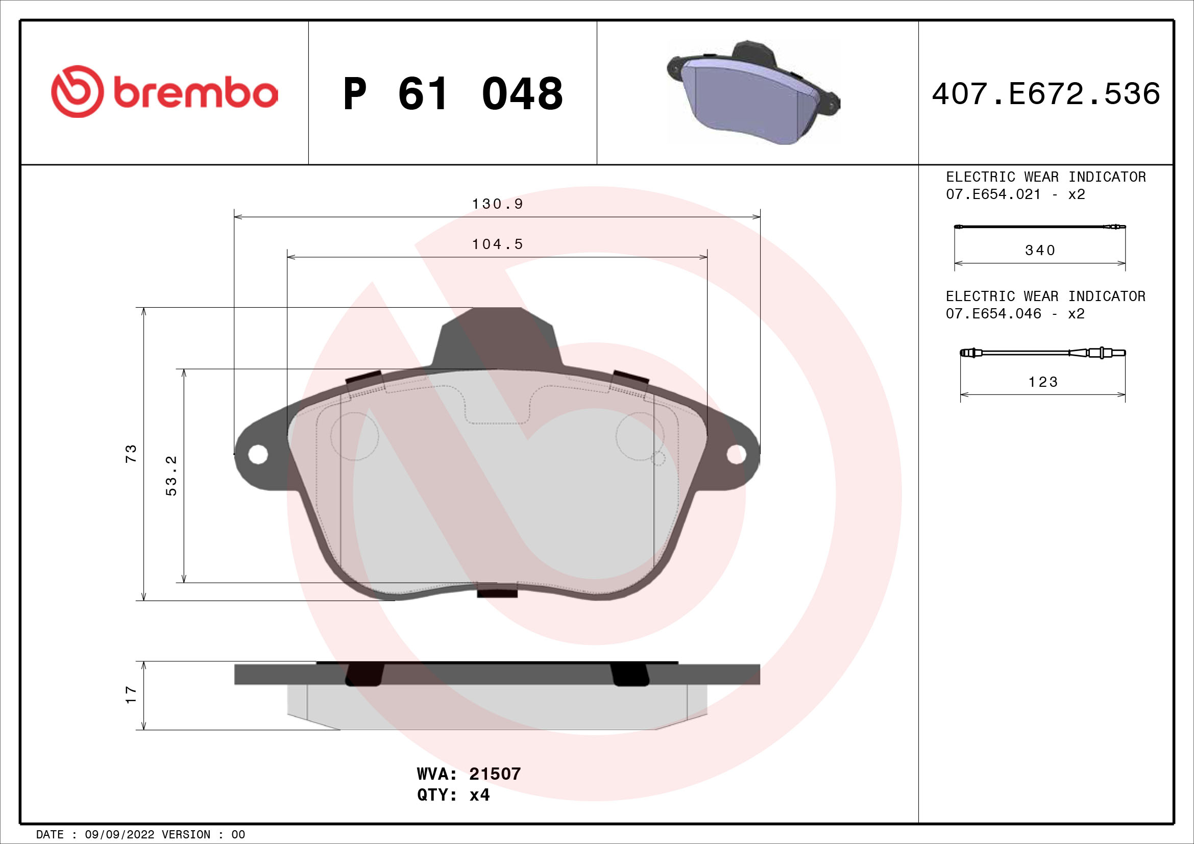 Brembo Remblokset P 61 048