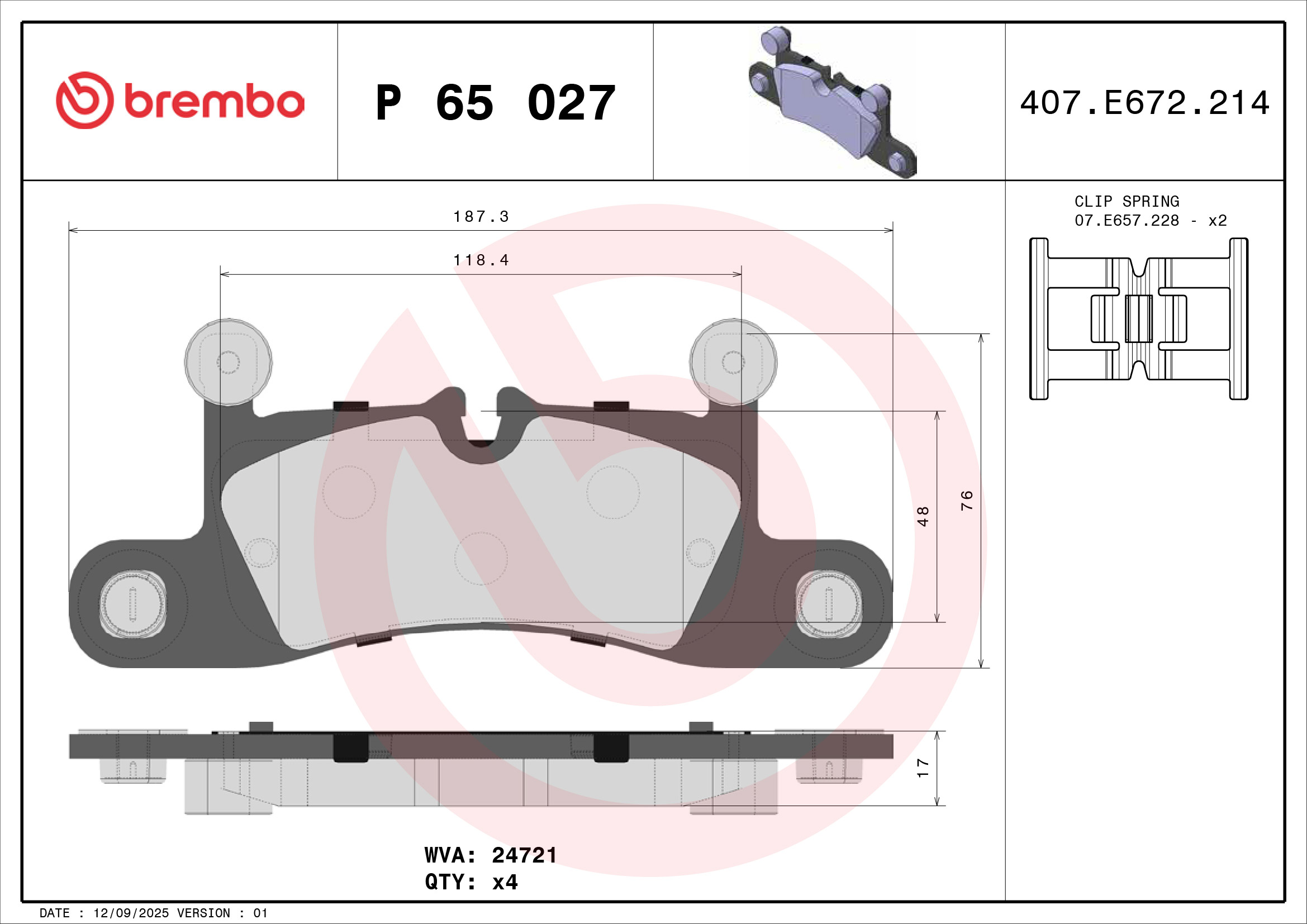 Brembo Remblokset P 65 027