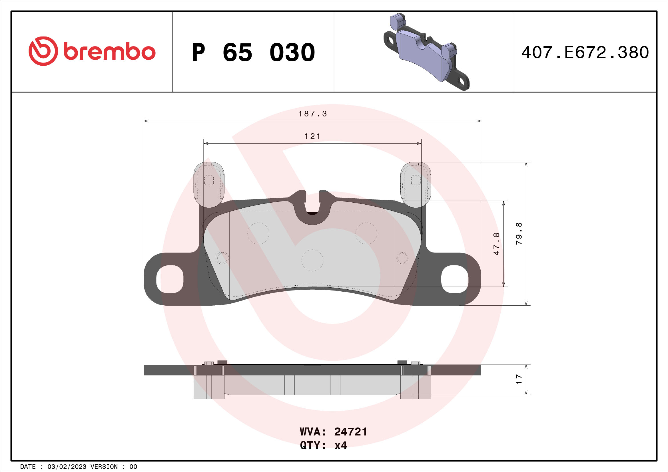 Remblokset Brembo P 65 030