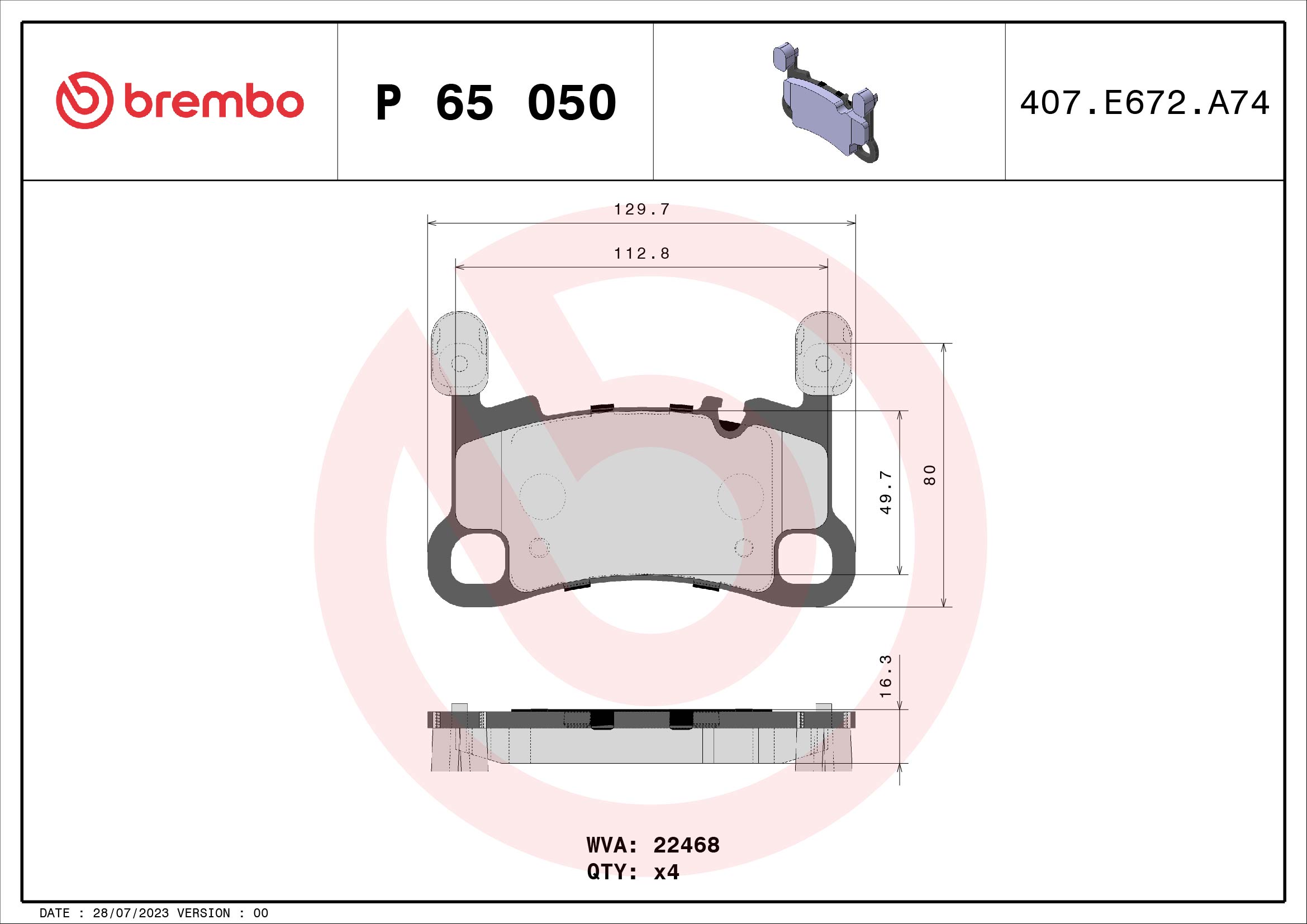 Brembo Remblokset P 65 050